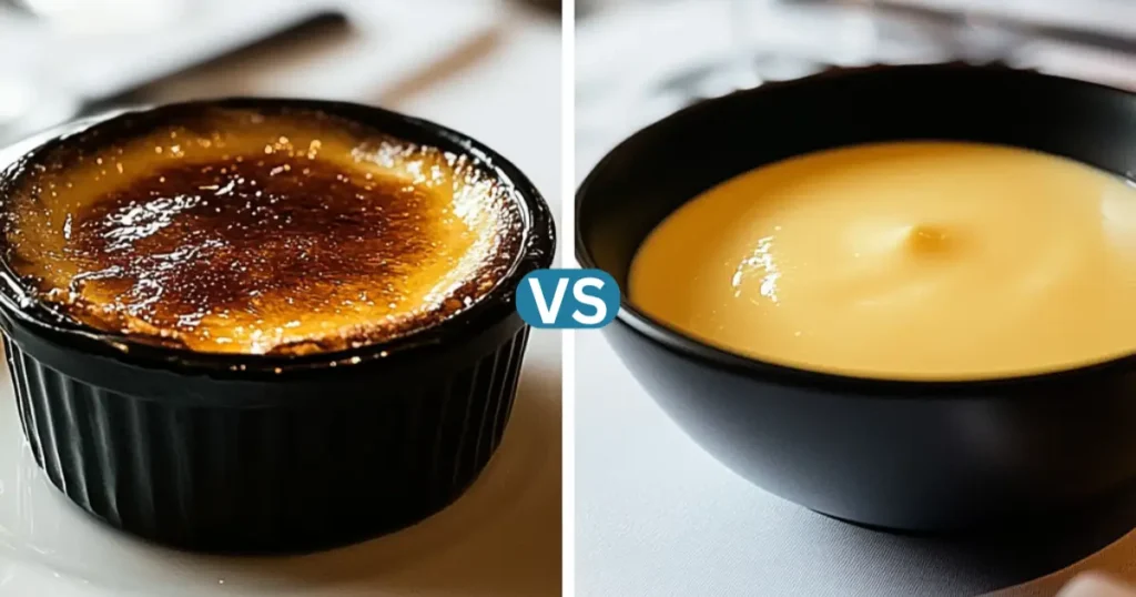 What's the difference between crème brûlée and custard