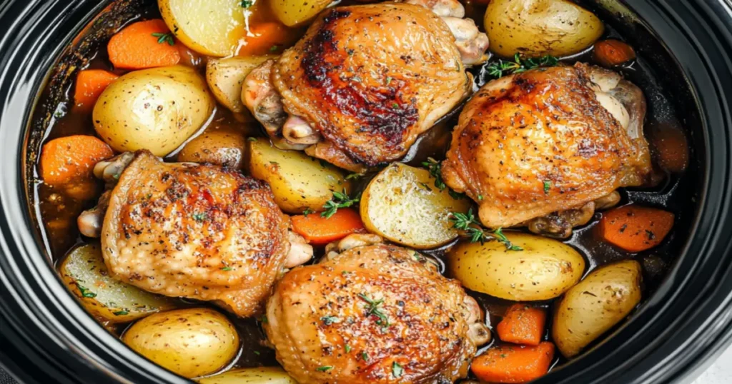 chicken and potatoes in crock pot